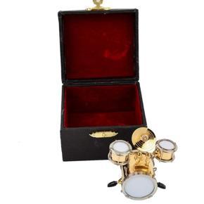 XHHDQES Miniature Drum Home Decoration Mini Percussion Musical Instrument Mini Drum Miniature Dollhouse Model Ornament Toy