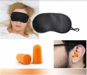 Pack Of 4 Eye Masks And Four Ear Plugs For Peaceful Sleep light proof