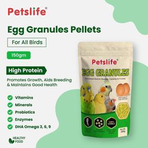 PETSLIFE Egg Granules for Finches Budgies Canaries 200gm