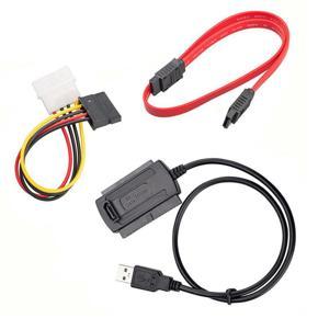 Three-Way Usb To Ide/Sata 2.5/3.5 Inch Hard Drive Optical Drive Adapter Cable - multicolor