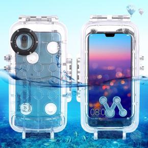 PULUZ 40m/130ft Waterproof Diving Housing Photo Video Taking Underwater Cover Case for Huawei P20(Black)