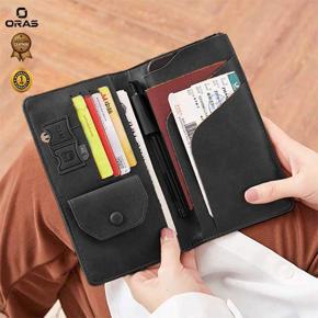 ORAS Premium Leather Multi-Function Business Travel Wallet