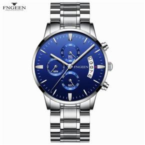 FNGEEN Quartz Watch Men Business Water Resistant Auto Date Watch Male Luxury Mens Luminous Wristwatches