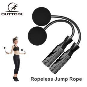 Outtobe Skipping Rope Rope-less Cordle-ss Jump Rope Weight Bearing Jump Ropes Exercise Fit-ness Skipping Rope Weighted Jump Rope Adjus-table Skipping Wireless Jumping