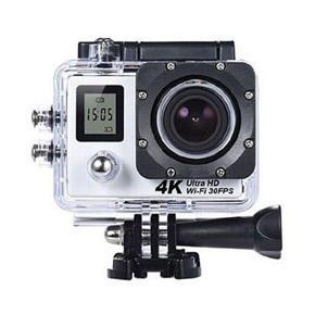 4K Wifi Action Camera 16 MP - Black and Silver