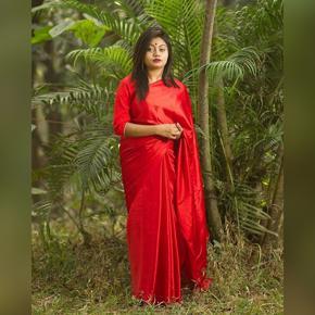 Red Silk Stylish Saree for Women