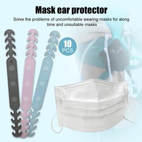 10pcs Adjustable Anti-slip Silicone Mask Ear Saver Clip Extension Hook Mask Strap Buckle Face Mask Hook Buckle Holder Strap 2021