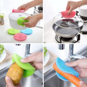 Multi-Functional Silicone Dish Sponges Non Stick Dishwashing Brush, Double Sides Used, Dish Towel Scrubber for Kitchen