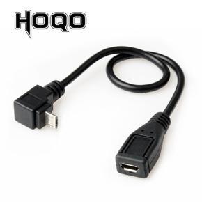 Down Angle 90 Degree Micro USB Extension Cable Panel Mount Sync Date Charge for Motherboard Micro-USB Male to Female Cord