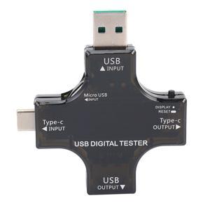 XHHDQES 2X USB C Tester,2 in 1 Type C USB Tester Color Screen IPS Digital Multimeter,Voltage,Current,Power,Resistance