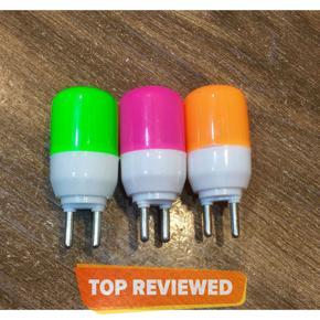3 pieces Zero bulb, alternative to Zero watt bulb multicolor flower shape and two pin plug bulb, Night Bulb - Décor Lighting Light Bulbs