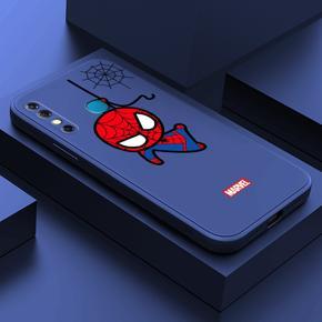 Hontinga for Infinix Hot 8/Hot 8 Pro Back Cover Cartoon Spiderman Cases Square Edge Liquid Silicone Phone Case