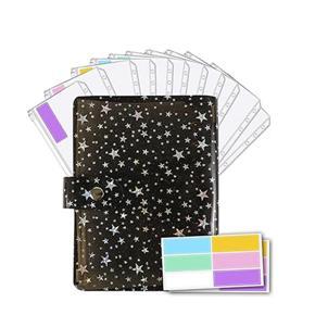 Star A6 Binder Sleeve, for Budgeting, Binder Pocket Cash Envelope Wallet, Budget Planning Notepad, Cash Envelope Binder