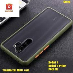 For Xiaomi Redmi 9 Translucent Matte Cover (Shockproof And Anti-Drop Protection) Smoky Frosted Case