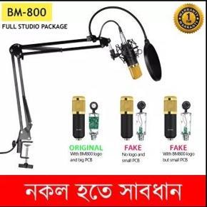 BM-800 Condenser Microphone Full Studio Setup - BM800 Complete Package Price Mic Condenser Microphone For Studio Recording or Youtuber Youtube Channel