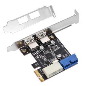 SuperSpeed 2-Port USB 3.0 PCI-E PCI Express 19-pin USB3.0 4-pin IDE Connector Low Profile