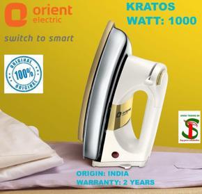 Orient Kratos 1000 Watts Heavy Weight / Dry / Light Iron (Origin India) Ivory