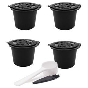 Nespresso Coffee Capsules Cup Black Refillable Coffee-Black