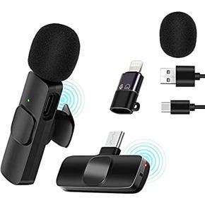 Wireless Lavalier Microphone Portable Mini Mic for  Android Phone live broadcast