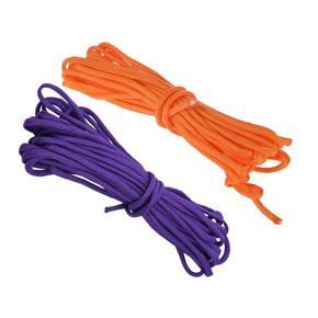 2 PCS Paracord 550 Parachute Rope 7 Core Strand For Climbing Camping Buckle Rope Orange & Purple 50FT