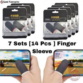 7 Pair (14 Pcs ) Breathable Mobile Finger Sleeves / Finger Sleeves / Press Trigger Game Controller Sweatproof Gloves for Mobile Gaming / Finger Sleeves - Finger Sleeve