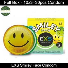 EXS Condom - Smiley Face Condom - Full Box (10 Pack Contains 30pcs Condom)