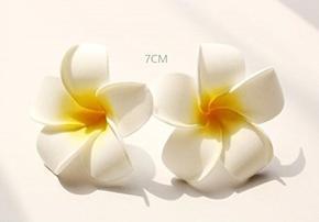Artificial white color kathgolap flower earrings for girls and women - 1 pair