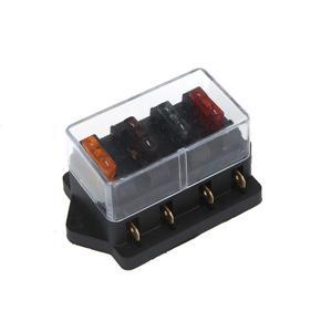 Universal Car Truck Vehicle 4 Way Circuit Automotive Middle-sized Blade Fuse Box Block Holder