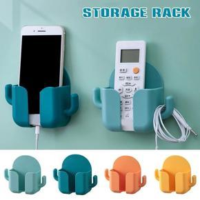 New Style Wall Mount Phone Plug Holder Mobile Phone Charging Stand Air Conditioner TV Remote Holder Storage Box
