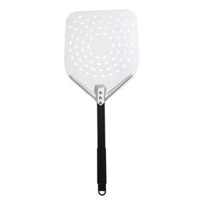 BRADOO- 12 Inch Professional Anodized Aluminum Pizza Paddle Perforated Pizza Peel Pizza Shovel for Baking Homemade Pizzas