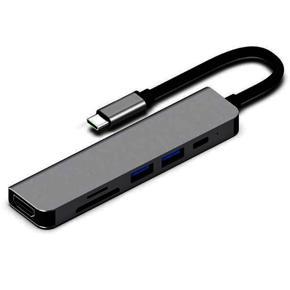USB HUB C HUB Adapter 6 in 1 USB C to USB 3.0 HDMI-Compatible Dock for MacBook Pro USB-C Type C 3.0 Splitter