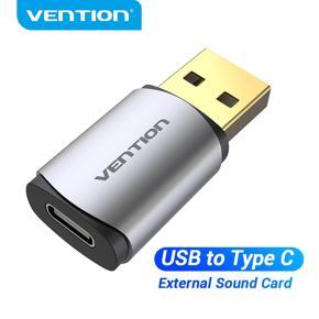 Vention usb audio adapter New External USB Sound Card USB to USB C Earphone Audio Adapter Soundcard for pc Laptop PS4 USB Type C Sound Card