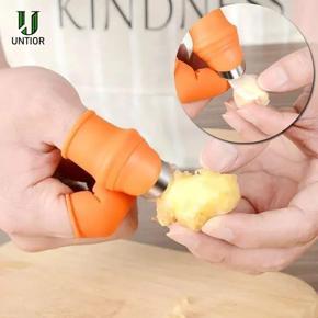 Silicone Vegetable And Fruits Thumb Cutter Finger cutter 5 in 1