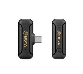 Boya BY-WM3T2-U1 Mini 2.4GHz Wireless Microphone - Ultracompact and Portable - Omnidirectional - 10-Hour Run Time - iOS Compatible - Black