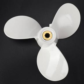 XHHDQES 2X Outboard Propeller 7 1/2X8-Ba for Yamaha Mariner 4-6Hp 3 Blades 9 Spline Tooth White R Rotation
