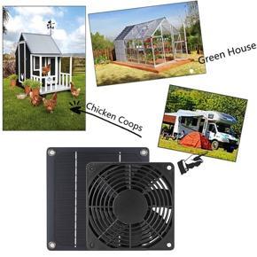 3W Solar Exhaust Fan Outdoor Portable 2000R/Min High-Speed Solar Exhaust Fan for Greenhouse Pet House Kennel Cooling