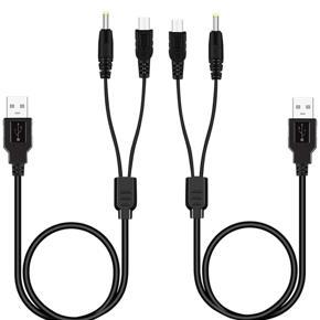 Pack of 2 Portable USB Power Cord and Data Cable for Sony Psp 1000 2000 3000, Charging Cable 2-In-1