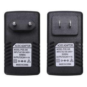 2Pcs Power Supply Ethernet Poe Injector Adapter for Ip Phone Gateway Ip Camera 24V/1a - Us Plug & Eu Plug