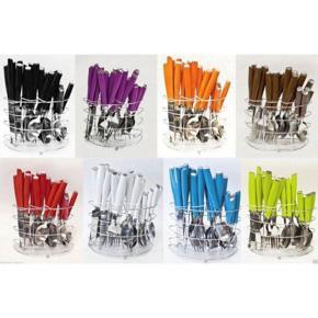 Stainless Steel Cutlery 24 Pcs Set -(Multi color)