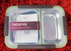 TEDEMEI Stainless Steel Lunch Box - Lunch Solution , Meal and Snack Packing, 2 Containers Lunch Box - 750 ML
