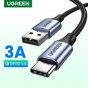 UGREEN Nylon Braid USB Type C Fast Charging Cable for Samsung Galaxy A30/A50/A70Note 9 S9 S8 Huawei nova 3/4/5/P9/ MediaPad M5/M6 Honor Play Data Cable for Xiaomi Mi 6/Mi 8/Pocophone F1Redmi Note 7