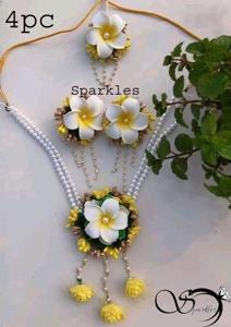 Artificial Kathgolap Flower Jewellery Set- 4 pcs set