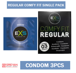 EXS Regular Comfy Fit Condoms - 3Pcs (UK)