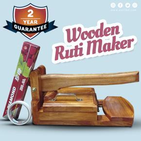 Wooden Ruti Maker with Ruti paper & both side gum tape Brown - 2 YEAR WARRANTY