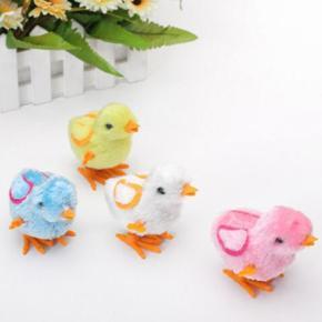 Cute Little Stuffed Chicken Chain Clockwork Chick Chicken Kids Toys