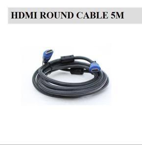 High Speed HDMI  ROUND Cable, 5 Meter  For Clear Crystal Display With  Combination Of Video And  Audio Multichannel
