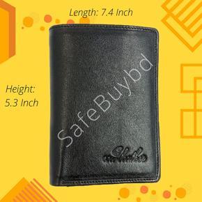 Black 100% Pure Leather Wallet For Men Monybag