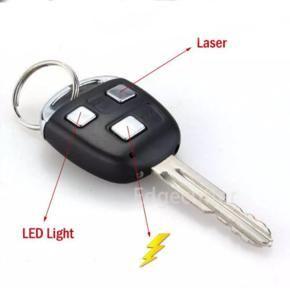 4 in 1 - Toy Prank -  Laser + Torch + Current + Key chain - Car Key Shape - Beautiful Product - Best Quality