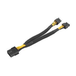 4PCS GPU PCIe 8 Pin Female to Dual 2X 8 Pin(6+2)Male PCI Express Power Adapter Braided Y-Splitter Extension Cable,20cm