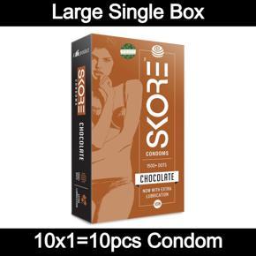 Skore Condom - 1500+ Dots Chocolate Flavored with Extra Lubricant - Single Box Contains 10pcs CondomSkore Condom - 1500+ Dots Banana Flavored with Extra Lubricant - Single Box Contains 10pcs Condom (M